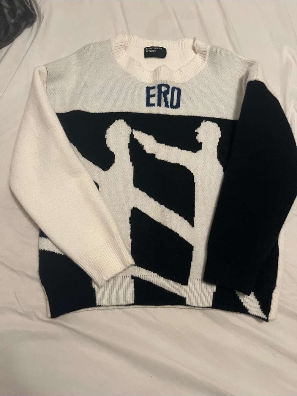 Ènfants Richès Dèprimès White Graphic Knit Sweater